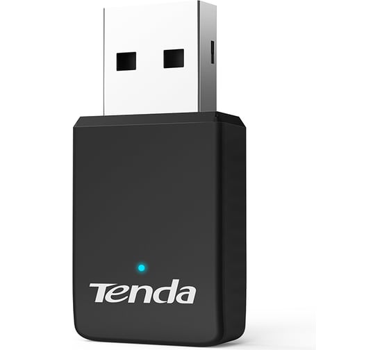 Двухдиапазонный Wi-Fi адаптер Tenda U9 AC650, до 200 Мбит/с на 2.4 ГГц + до 433 Мбит/с на 5 ГГц, внутренняя антенна, передатчик 20 dBm, USB 2.0 10000047265