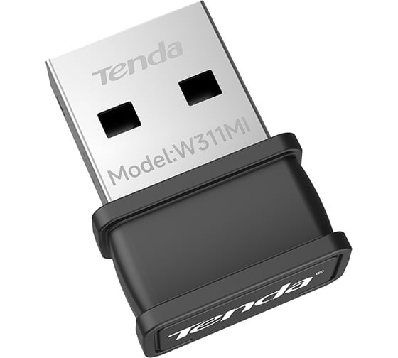 Беспроводной Nano USB-адаптер Tenda W311MI v6.0 AX300, до 300 Mбит/c, подключение USB, внутренняя антенна 10000033906