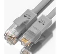 Прямой литой патч-корд RJ45 GCR 6.0m UTP категории 5e, серый, 24 AWG, 1 Гбит/с, T568B, VIVLNIC03-6.0m