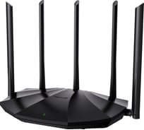 Двухдиапазонный гигабитный Wi-Fi 6 роутер tenda AX1500 TX2 Pro, до 300 Мбит/с на 2,4 ГГц + до 1201 Мбит/с на 5 ГГц, LAN 3x1Гбит/с, WAN 1x1Гбит/с, 5 антенн, черный 10000106198
