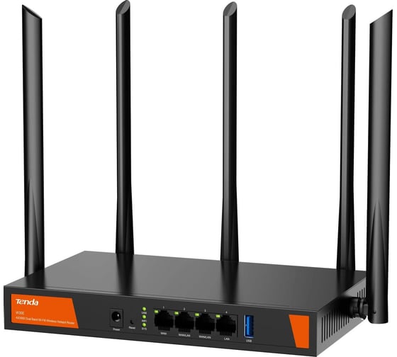 Двухдиапазонный гигабитный Wi-Fi роутер Tenda W30E AХ3000, до 574 Мбит/с на 2,4 ГГц + до 2402 Мбит/с на 5 ГГц, LAN 3x1Гбит/с, WAN 1x1Гбит/с 10000143193