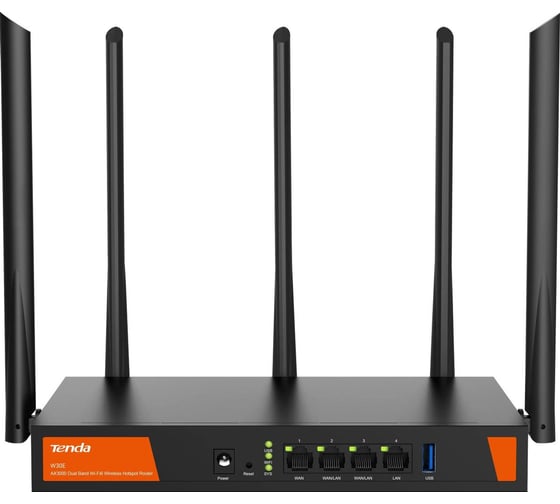 Двухдиапазонный гигабитный Wi-Fi роутер Tenda W30E AХ3000, до 574 Мбит/с на 2,4 ГГц + до 2402 Мбит/с на 5 ГГц, LAN 3x1Гбит/с, WAN 1x1Гбит/с 10000143193