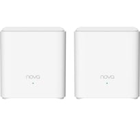 Mesh система Tenda EX3 (2-pack) Wi-Fi 6 AX1500, до 300 Мбит/с на 2,4 ГГц + до 1201 Мбит/с на 5 ГГц, LAN 1x1Гбит/с, WAN 1x1 Гбит/с, 2x3 dBi внутренние антенны 10000142907