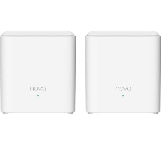 Mesh система Tenda EX3 (2-pack) Wi-Fi 6 AX1500, до 300 Мбит/с на 2,4 ГГц + до 1201 Мбит/с на 5 ГГц, LAN 1x1Гбит/с, WAN 1x1 Гбит/с, 2x3 dBi внутренние антенны 10000142907