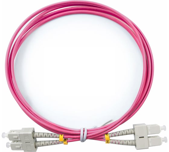 Оптический патч-корд LANMASTER дуплексный, SC/PC-SC/PC, OM4, LSZH, 5.0 м LAN-2SC-2SC/OM4-5.0 1