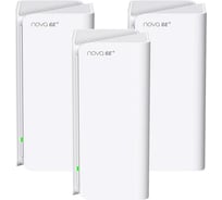 Трехдиапазонная гигабитная Wi-Fi Mesh система Tenda MX21 Pro (3-pack) AXE5700, 2,4/5/6 ГГц, до 5665 Мбит/с, 3x1Гбит/с, 7 встроенных антенн 10000145752