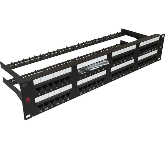 Патч-панель SYSMATRIX 19 Кат.5е, 48 портов, с организатором, PP 1902U.S485EU.M
