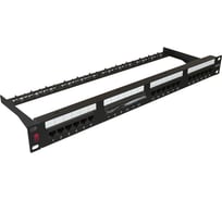 Патч-панель SYSMATRIX 19 Кат.5е, 24 порта, с организатором, PP 1901U.S245EU.M