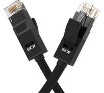 Прямой литой патч-корд GCR 1.0m UTP категории 5e, черный, 24 AWG, 1 Гбит/с, RJ45, T568B, VIVLNIC06-1.0m