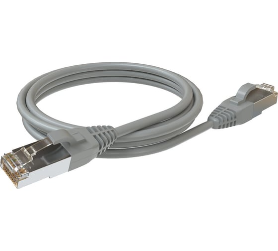 Патч-корд SYSMATRIX экранированный, RJ-45, Кат.5е, 3 метра, LSZH, серый, PC 4545.5ES26.3LSZHGY