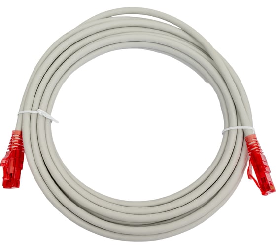 Патч-корд Hyperline PC-LPM-UTP-RJ45-RJ45-C5e-5M-LSZH-GY U/UTP, Cat.5e (100% Fluke Componen 42301