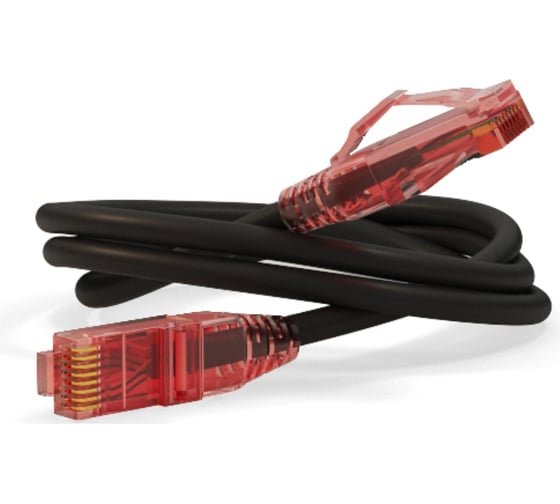 Патч-корд Hyperline PC-LPM-UTP-RJ45-RJ45-C5e-3M-LSZH-BK U/UTP, Cat.5е 100% Fluke Component 30924 1