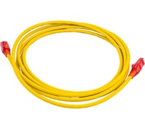 Патч-корд Hyperline PC-LPM-UTP-RJ45-RJ45-C5e-3M-LSZH-YL U/UTP, Cat.5е 100% Fluke Componen 30926