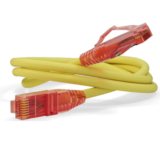 Патч-корд Hyperline PC-LPM-UTP-RJ45-RJ45-C5e-3M-LSZH-YL U/UTP, Cat.5е 100% Fluke Componen 30926