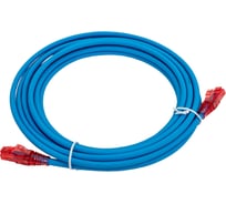Патч-корд Hyperline PC-LPM-UTP-RJ45-RJ45-C5e-5M-LSZH-BL U/UTP, Cat.5е 100% Fluke Component 30957