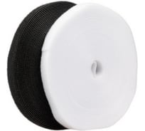 Рулон липучки Filum ширина 10 мм, длина 10 м ( комплект: 2 рул., по 1 рул. белого и черного цвета) FL-CTR-10-10-BW-20