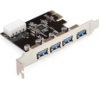 Контроллер ExeGate EXE-314 v2.0 PCI-E x1 v2.0, 4 USB3.0 ext., разъем доп.питания Molex, VIA Labs Chipset VL805 298943