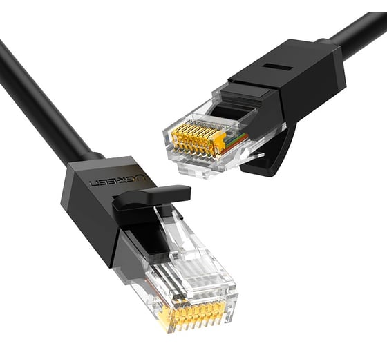 Кабель UGREEN сетевой NW102 20167 Cat 6 8-Core U/UTP Ethernet Cable. Длина: 25м. Цвет: черный 20167_