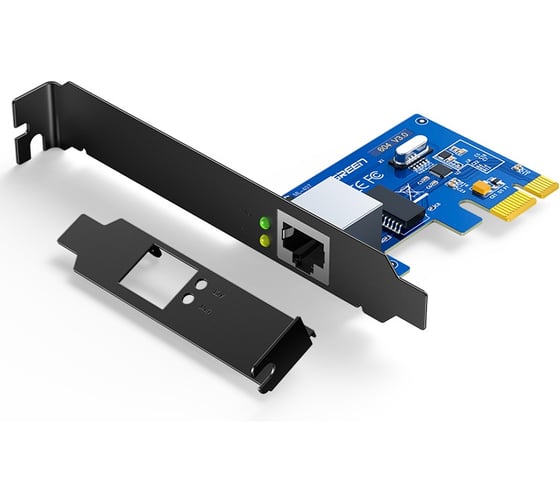 Адаптер UGREEN US230 30771 Gigabit 10/100/1000Mbps PCI Express Network Adapter. Цвет: черный 30771_