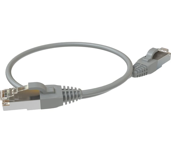 Патч-корд SYSMATRIX F/UTP категория 5е 2xRJ45 экранированный серый LSZH 0.3м (10шт) PC 4545.5ES26.03LSZHGY.VI10 1