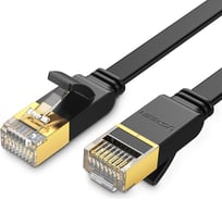 Кабель UGREEN NW106 11267 Cat 7 U/FTP Lan Cable Flat Design. Длина: 20м. Цвет: черный 11267_