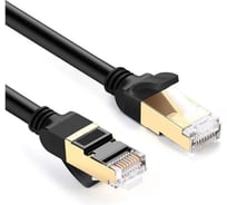 Кабель UGREEN NW107 11229 Cat 7 F/FTP Lan Cable. Длина: 0,5м. Цвет: черный 11229_