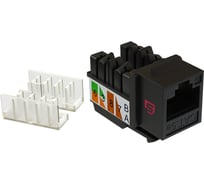 Вставка Keystone SYSMATRIX Jack RJ-45 90 градусов категория 5e неэкранированная заделка тип 110 цвет черный ( 5шт, в упаковке ) KJ 5EU090.TLBK.VI5