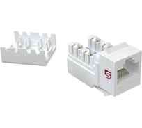 Вставка Keystone SYSMATRIX Jack RJ-45(8P8C) категория 5e 110 IDC заделка с помощью SM TOOL белая ( 5шт. в упаковке ) KJ 5EU090.SMTWH.VI5