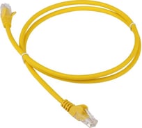 Патч-корд RJ45 - RJ45 LANMASTER 4 пары, UTP, категория 6, 0.3 м, желтый, LSZH, LAN-PC45/U6-0.3-YL
