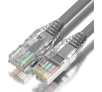 Патч-корд RJ45 GCR 0.15m LSZH UTP категории 5e, серый, 24 AWG, 1 Гбит/с, T568B, VIV52I937