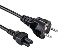Кабель питания "КОМПАНИЯ ФОРТОН" сетевой шнур для ноутбука, монитора, C5, 3pin, 220V, 1.5 метра, чёрный (кратно 5шт) ВИ221