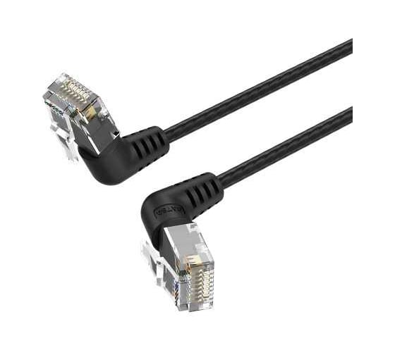 Патч-корд прямой VENTION UTP cat.6a, RJ45 угол 90 - 20м, черный IBOBQ 1