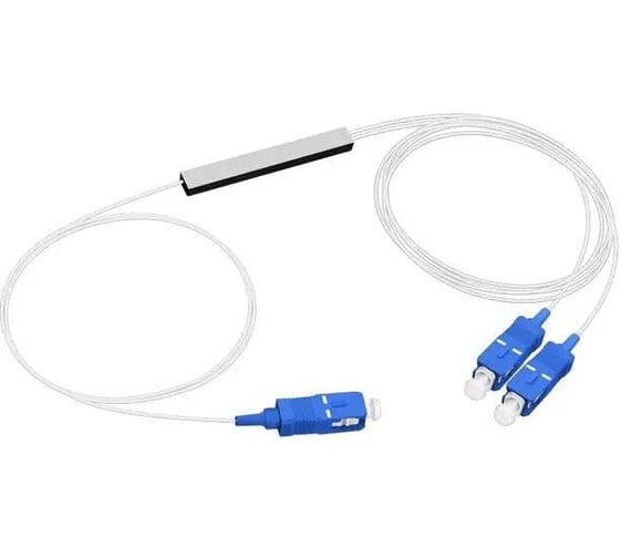 Оптический сплиттер планарный XBIT PLC, SC/UPC, 2 выхода, в гильзе PLC-ST-1x2-SC/U
