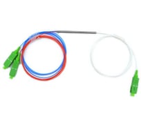 Оптический сплиттер сварной трехоконный XBIT FBT 20/80, SC/APC, 2 выхода, в гильзе FBT-ST-1x2-2080-SA-0.9-3