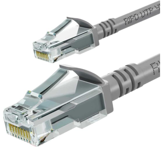 Патч-корд RIPO UTP4 Cat 6, RJ45, 0.5 m PVC (серый) литой, (в упк. 10шт.) 003-300205-10 1