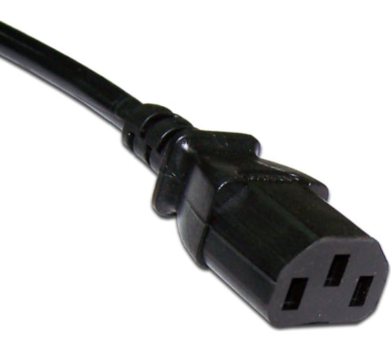 Шнур питания LANMASTER C13-Schuko угловая, 3х0.75, 220В, 10А, черный, 3 метра LAN-PP13/SHA-3.0-BK