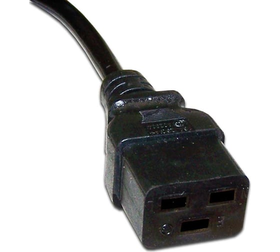Шнур питания LANMASTER C19-C20, 3х1.5, 220В, 16А, 5 метров LAN-PP19/20-5.0-BK