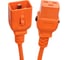 Кабель питания FL-PC-C19F/C20F-C-1.0-OR 3x1.5 С19 - C20 с фиксацией, 220/250В, 16А, оранжевый, 1м Filum 00-01111328 1