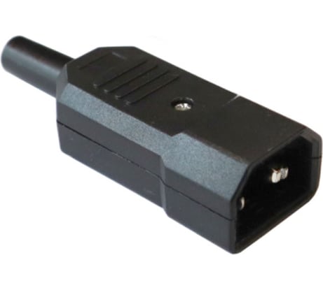 Электрическая кабельная вилка LANMASTER IEC 60320, C14, 10A, 250V, разборная, черная LAN-IEC-320-C14