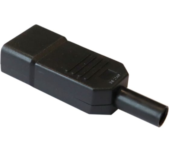 Электрическая кабельная вилка LANMASTER IEC 60320, C14, 10A, 250V, разборная, черная LAN-IEC-320-C14