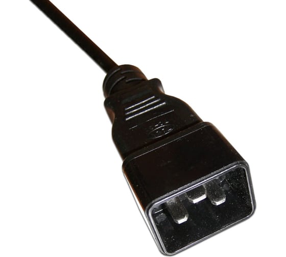 Шнур питания LANMASTER С13-C20, 3x0.75, 220В, 10А, черный, 5 метров LAN-PP13/20-5.0-BK
