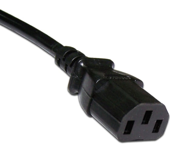 Шнур питания LANMASTER С13-C20, 3x0.75, 220В, 10А, черный, 5 метров LAN-PP13/20-5.0-BK