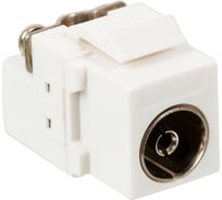 Вставка Keystone LANMASTER TV-розетка, винтовое соединение, белая LAN-OK-TV/S-WH