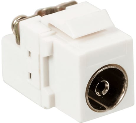 Вставка Keystone LANMASTER TV-розетка, винтовое соединение, белая LAN-OK-TV/S-WH