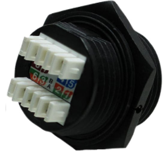 Индустриальная вставка LANMASTER Keystone RJ-45, категория 5e, экранированная, IP67 LAN-OK45S5E/180-WP