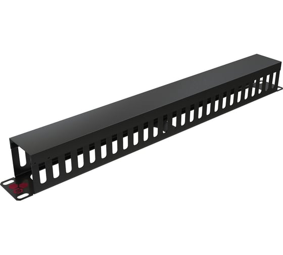 Органайзер для кабеля SYSMATRIX 1U, с крышкой, черный SA 0021.911