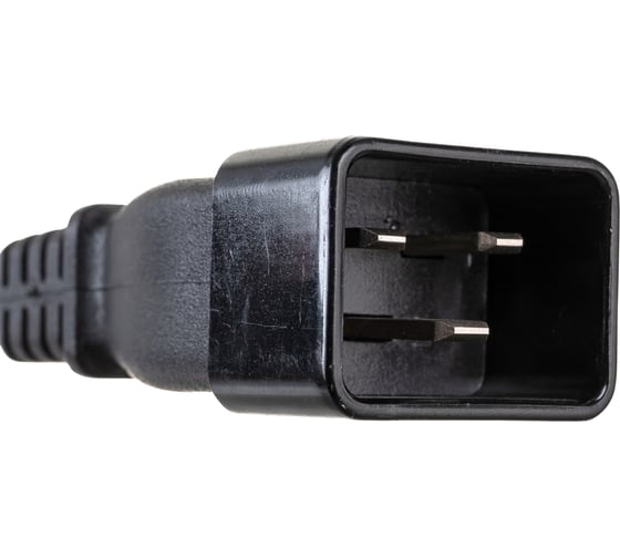 Удлинитель LANMASTER вилка C20 - розетка Schuko, 3x1.5, 220В, 16А, 0.2 метра LAN-PPS/20-0.2-BK