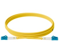 Патч-корд оптический ONTEK дуплексный, LC-LC, UPC, 3.0 м., OS2, LSZH, жёлтый ONTEK.PCO-3.0-DPC.SM.UPC.LL.OS2