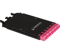 Компактная MPO кассета LANMASTER OM4, 12xLC, тип B, низкие потери, черная LAN-MCCB-1M-12LC/OM4