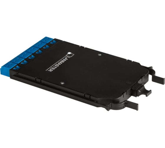 Компактная MPO кассета LANMASTER OS2, 12xLC, тип B, низкие потери, черная LAN-MCCB-1M-12LC/OS2